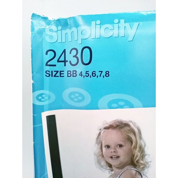 Simplicity Project Runway Pattern 2430 BB 4 5 6 7 8 Dress w Bodice Trim Uncut - Picture 2 of 3